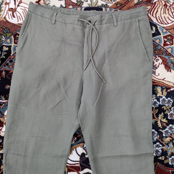 Linen Elastic Drawstring Waist Chino Pants (Purchased in the Netherlands🇳🇱) - Picture 3 of 9